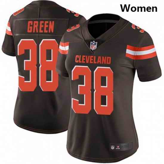Women Cleveland Browns 38 A.J. Green Brown Vapor Limited Limited Jersey
